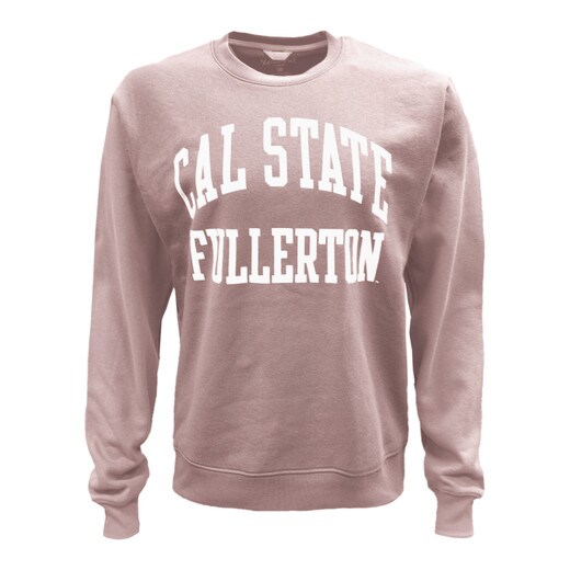 Cal State Fullerton Essential Fleece Crew - Dusty Rose